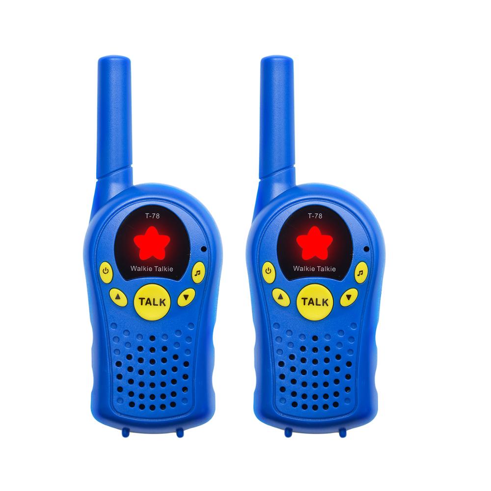 Xuncn Walkie Talkie Kids 3km Children Boys and Girls Star Phone Walkie Talkie Toy Mini 2pcs Radio Xmas Birthday Christmas: Blue