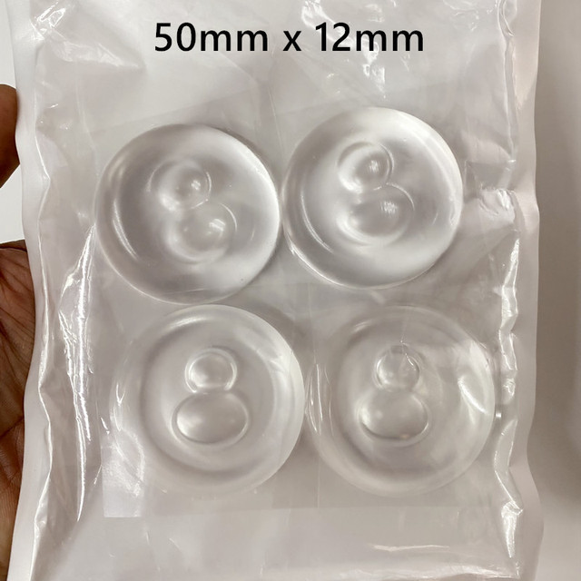 Tope de puerta de silicona, protectores de pared, manija de puerta autoadhesiva, topes de parachoques para cunas, pegatinas silenciosas, almohadillas para muebles: Marfíl