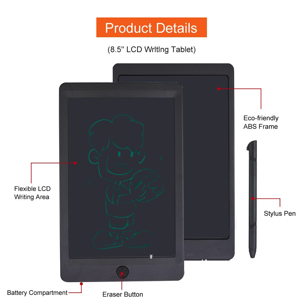 CHIPAL 10-Inch LCD Writing Tablet - Paperless Drawing Pad with Stylus Pen & One-Click Cleaner