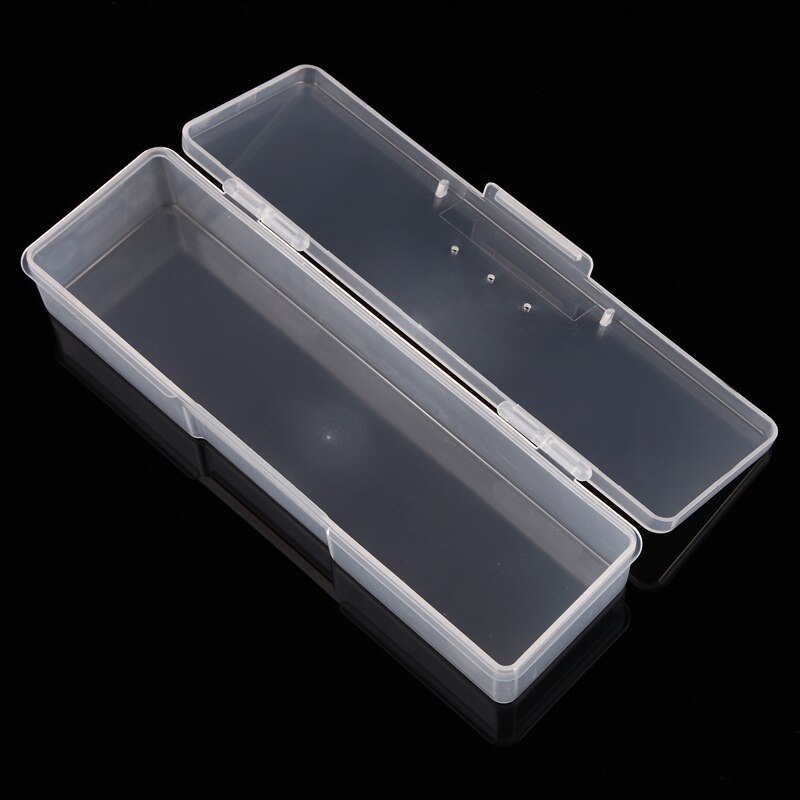 Nail art rectangle translucent plastic storage box DIY model carving tool box ceramic tool storage box