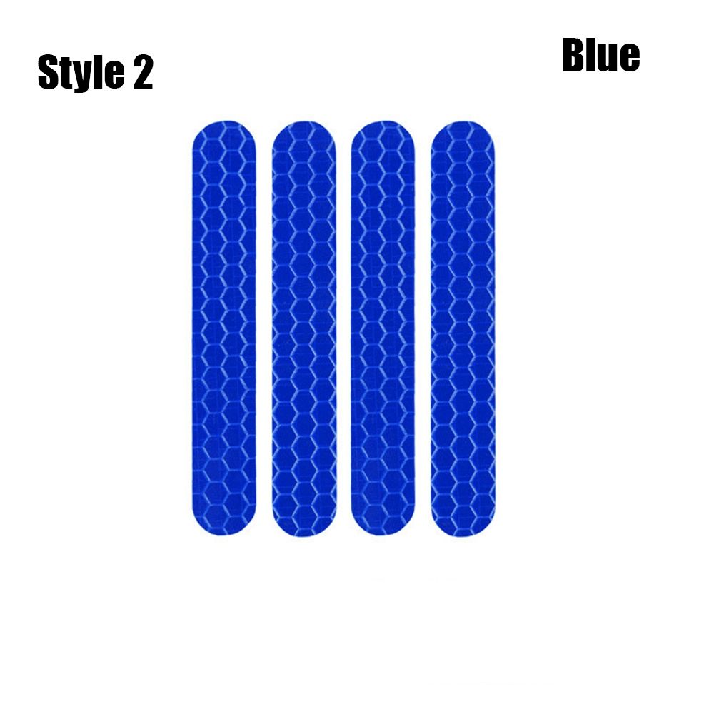 Autocollant pour Scooter électrique Xiaomi &amp; Mijia M365 M365Pro, étiquettes lumineuses réfléchissantes, bande d'avertissement pour cyclisme, pièces détachées: Blue-2