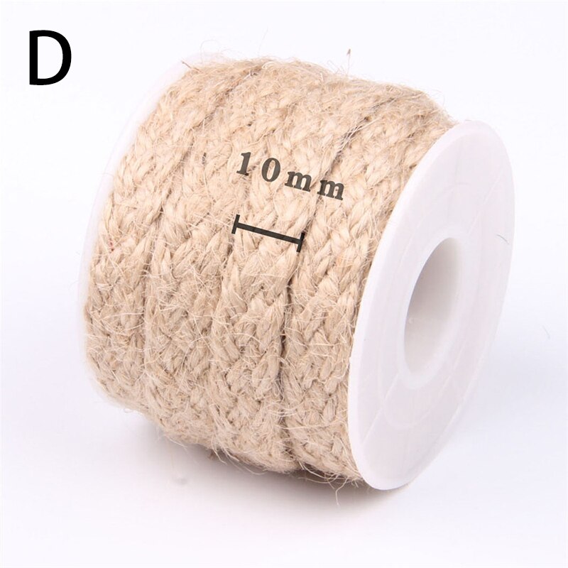 Rubans hessiens en toile de Jute naturelle, 5M, ficelle de lin, ficelle pour , emballage, fête de mariage, bricolage, ruban en lin décoratif: D