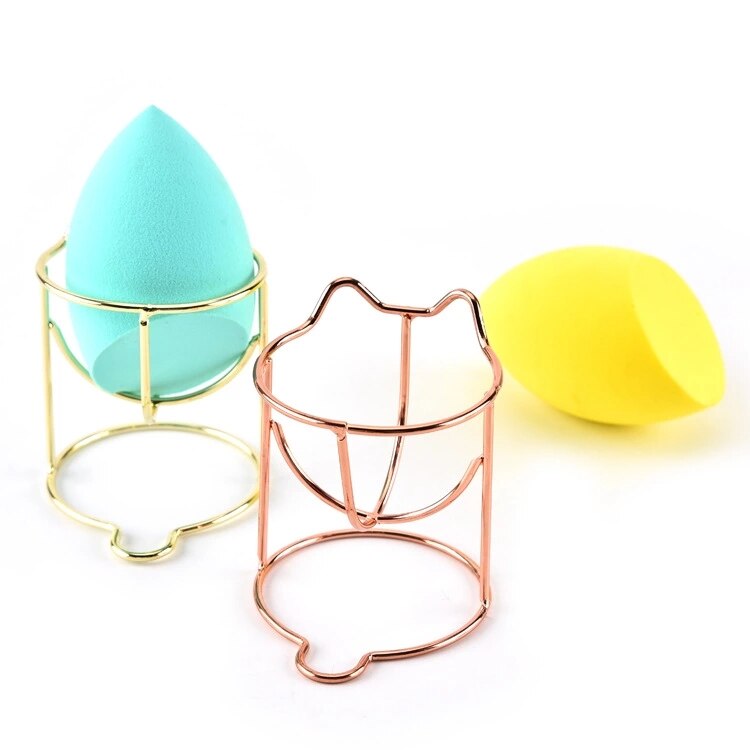 1pc sminkesvamp pudderstativ eggpulver puff brakett boks tørketrommel arrangør skjønnhetshylle holder skrivebordsoppbevaring