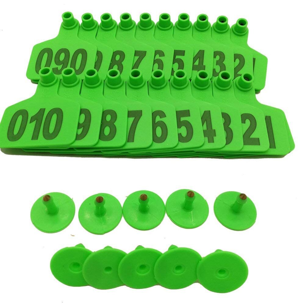 100Pc Koe Vee Tpu Oor Tag Borden Met Woord Oor Tags Typen Koperen Hoofd Oorbellen Farm Animal Identificatiekaart
