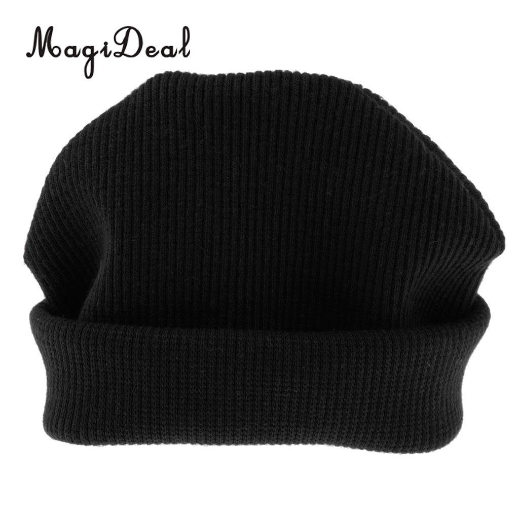 1/6 poupée laine Beanie tricot chapeau Skate Cap tenues décontractées pour Blythe hiver vêtements décor accessoires: Black 