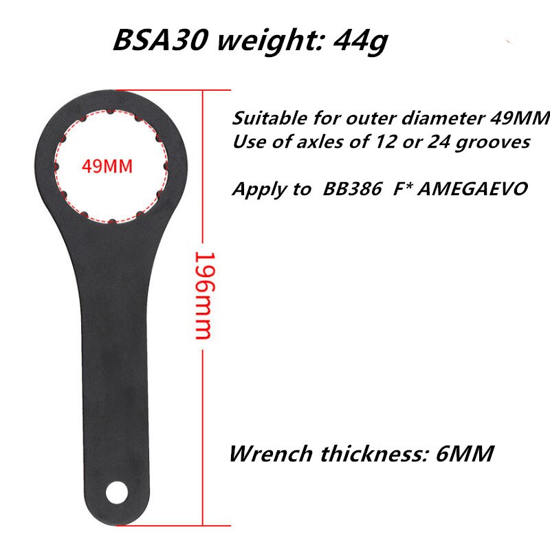 Llave de soporte inferior para bicicleta de montaña, Compatible con SRAM DUB Bb51 Bb52 Bb70 Bb71 RS500 MT500 BB, reparación de llaves de 44mm 46mm 49mm