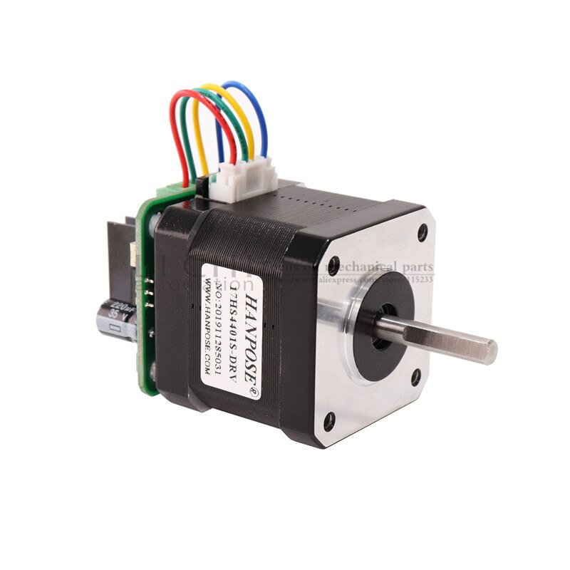 17HS2408S 17HS3401S 17HS4401S-DRV 2 Fase Vier Draads Stappenmotor Met Micro Back Driver 0.6A 12N.CM Voor 3D Printer Accessoires