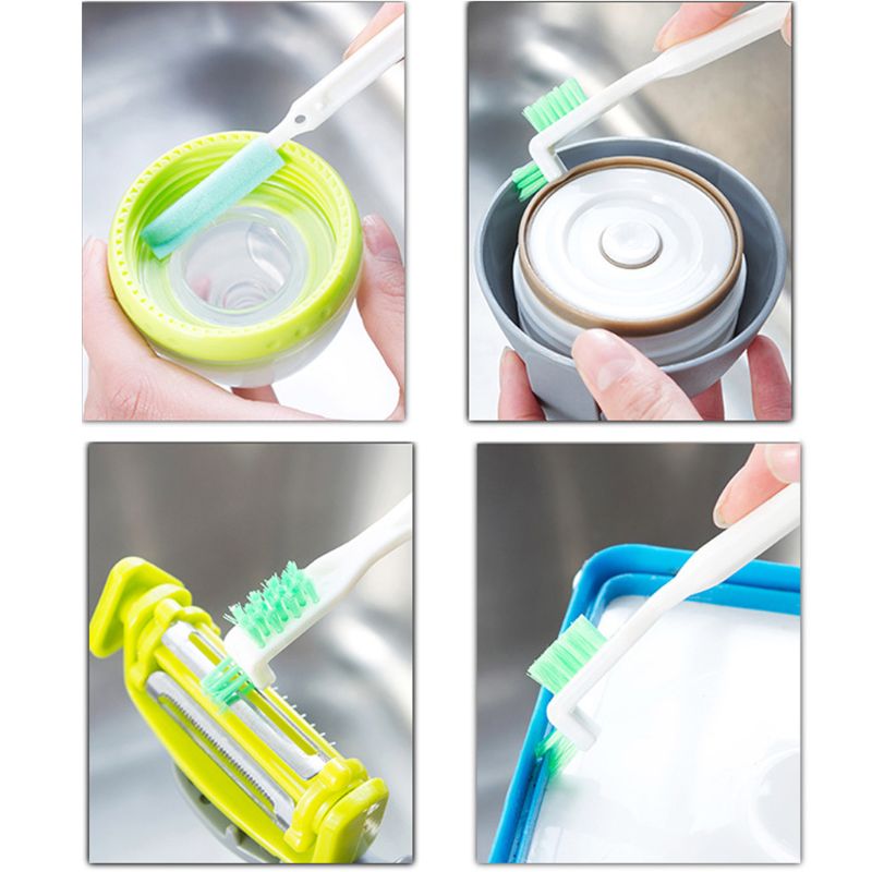 3pcs Cleaning Brush Housekeeping Long Handle Baby Milk Bottle Cleaning Brushes