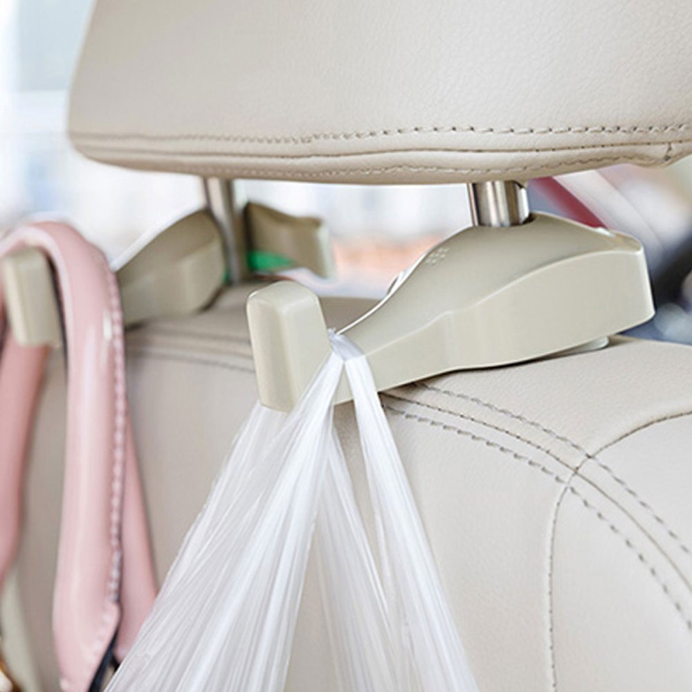 10pcs Car Seat Back Hooks Bag Hanger Holder Universal Organizer Automobiles Headrest Mount Storage Hooks Clips (Black)