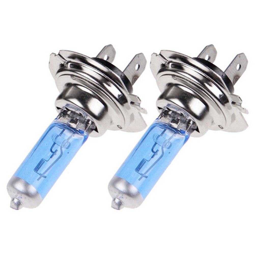 2pcs H7 Halogen Lamp 5000K 12V 55W Xenon Dark Blue Super White Quartz Glass Car Headlight Replacement Bulb Auto Lamp