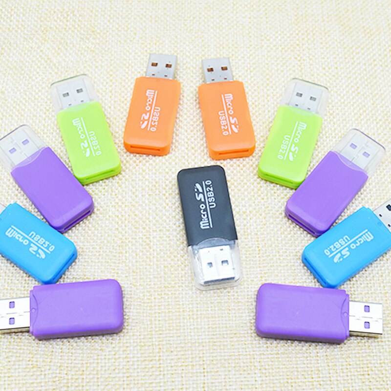 Di alta Qualità mini USB 2.0 carta lettore per micro SD carta Carta di TF carta adattatore tappo e giocare a colorato Scegliere da per tavoletta PC
