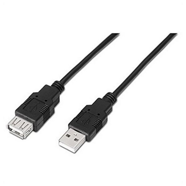 Verlengkabel NANOCABLE 10.01.0203-BK 1,8 m USB Male Plug Socket Zwart