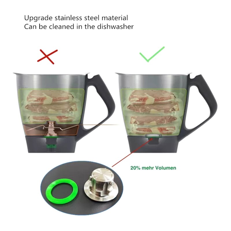 Mischer Boden Rührgerät Krug Basis Rotierenden Klinge Ersatz für thermomix TM5/6