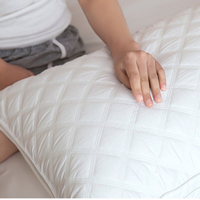 Color sólido almohadas saludables para dormir en casa de cama de Hotel Cervical almohada central cuello de terciopelo de algodón puro almohada de lavado