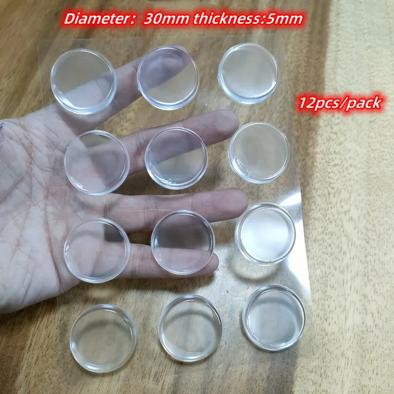 Transparante Zachte Siliconen Deurstopper Bumper Mute Stickers Wandbescherming Uitlaatdemper Deurstopper Meubels Anti-Crash Pad: Rood