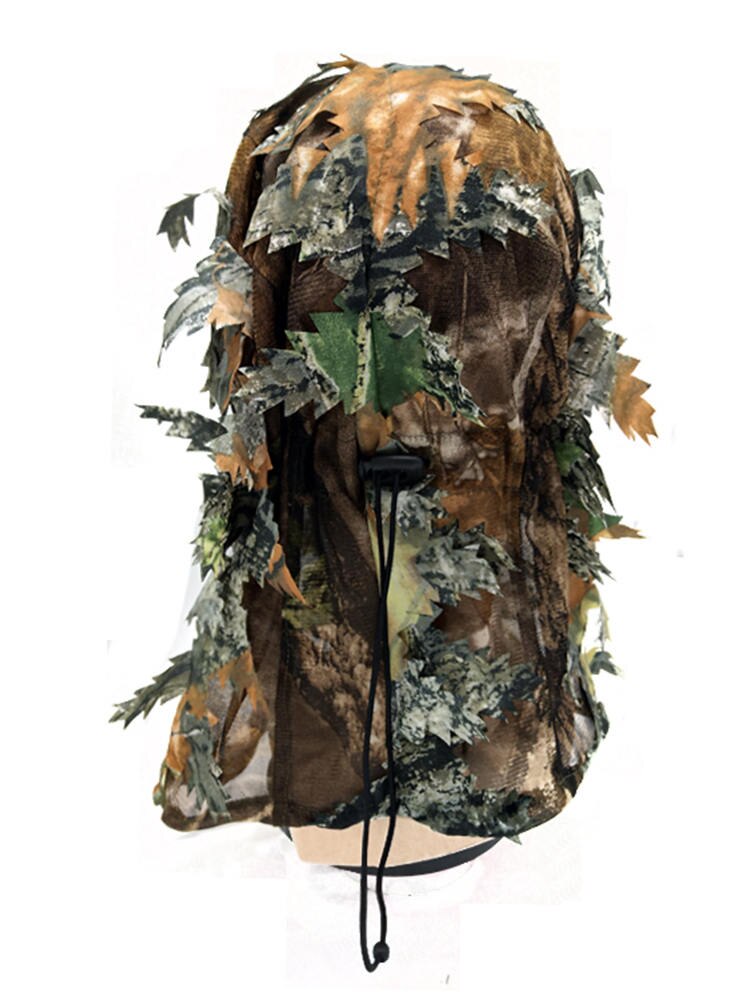 Tarnung Gesicht Maske 3D Blatt Stereo Jagd Maske Hut Camo Gesicht Maske Sturmhaube Wald voll Gesicht Maske Ghillie Anzüge