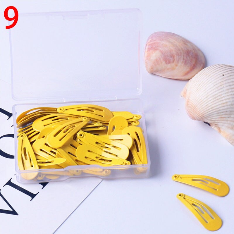 50 Stks/partij 3 Cm Leuke Candy Kleur Baby Clip Meisje Haar Accessoires Prinses Haarspeld Mini Hairclips: 9