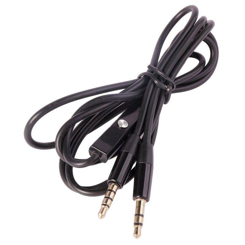 3.5mm erstatningslydkabel med mikrofonledning kontrol aux ledning han til han til monster beats by dr dre aux med mikrofon