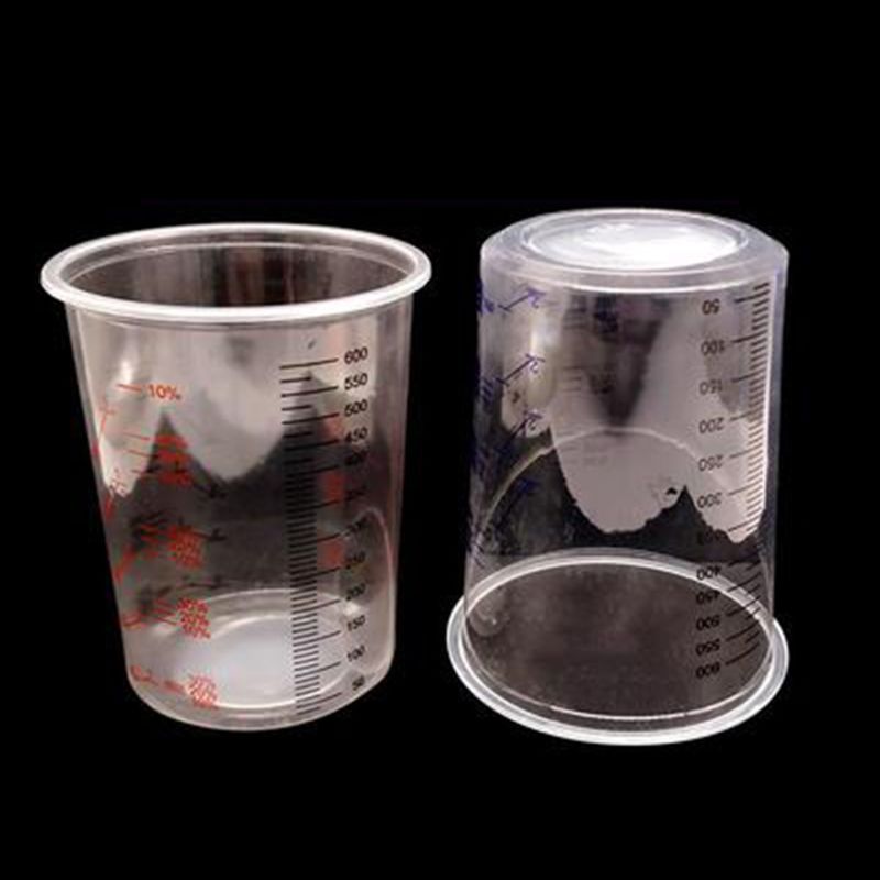 10 stk blandingsbeger av plastmaling 600ml blandingspotte malingblanding kalibrert koppesett  g6dd