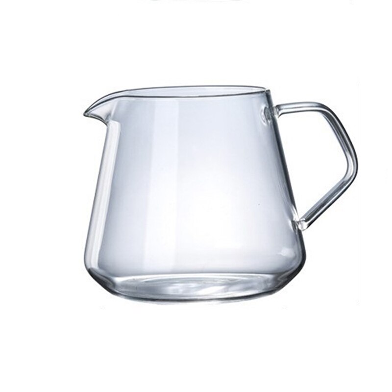 400ml-600ml glas kaffe dela potten kaffeserver häll ut karaff hembryggningskopp handgjord kaffebryggare isdryppkokare #2: 600ml