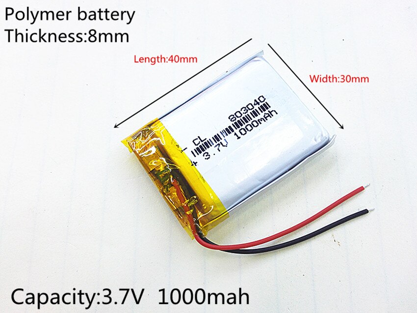 RAEWSTCO 2 Stuks LiPo Batterij 3.7V 1000mAh - JST Connector Voor SENA Headsets