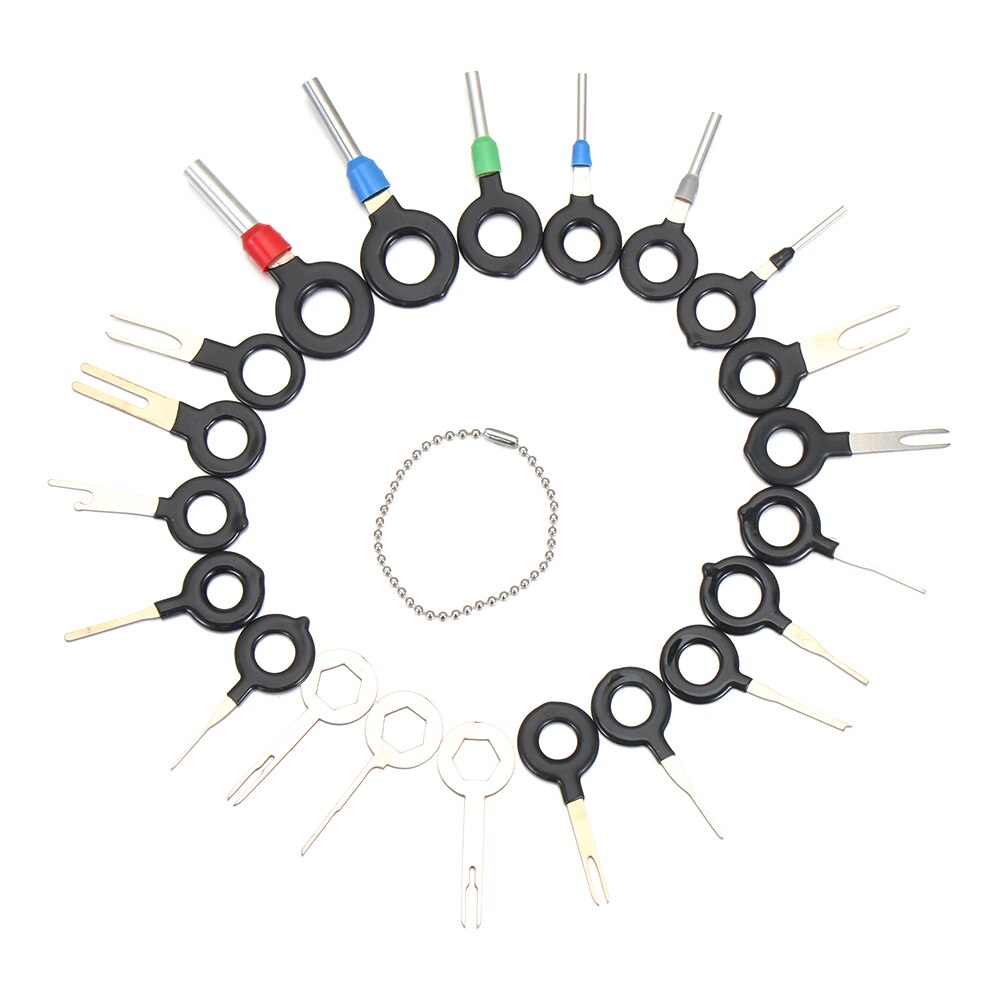 76 Pcs Auto Terminal Removal Tool Kit Bedrading Crimp Connector Pin Extractor Puller Terminal Reparatie Professionele Handgereedschap