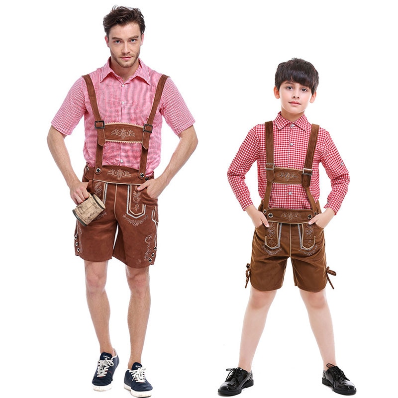 Umorden oktoberfest kostume lederhosen bayersk tysk festival øl cospaly til teen drenge mænd halloween mardi gras outfit