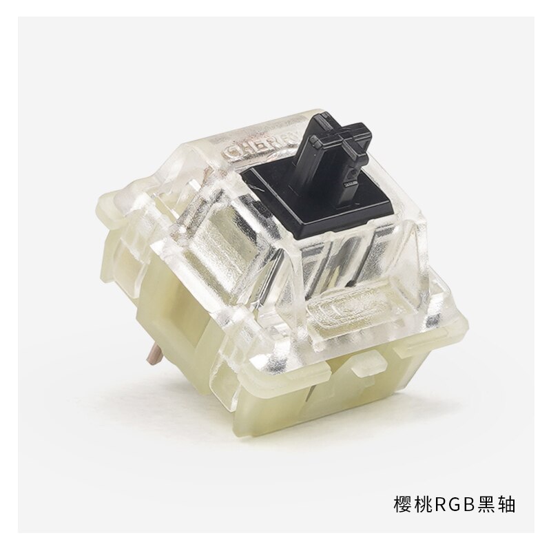 Original Cherry MX Mechanical Keyboard Switch Silver Red Black Blue Brown Silent Pink Shaft Switch 3-pin Cherry Clear RGB Switch: black / Red Switch