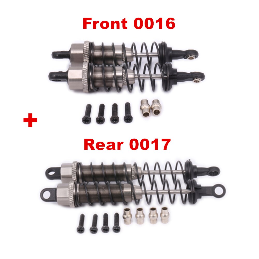 Alloy 96mm Front & Rear Shock Absorber Oil Filled Damper For Rc Model Car 1-12 Wltoy 12428 12423 0016 0017 Truck Short parts: 001617T