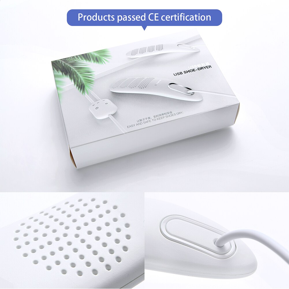 Wear Resistant Timing Smart Dehumidifying Shoes Dryer Deodorant Heating Thermostatic USB Powered Portable Foot Warmer Electric