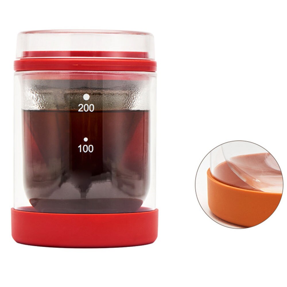 200ML Hand Drip Coffee Maker Stainless Steel Long Narrow Spout Coffee Pot Kit Funnel Coffee Filter Box Set