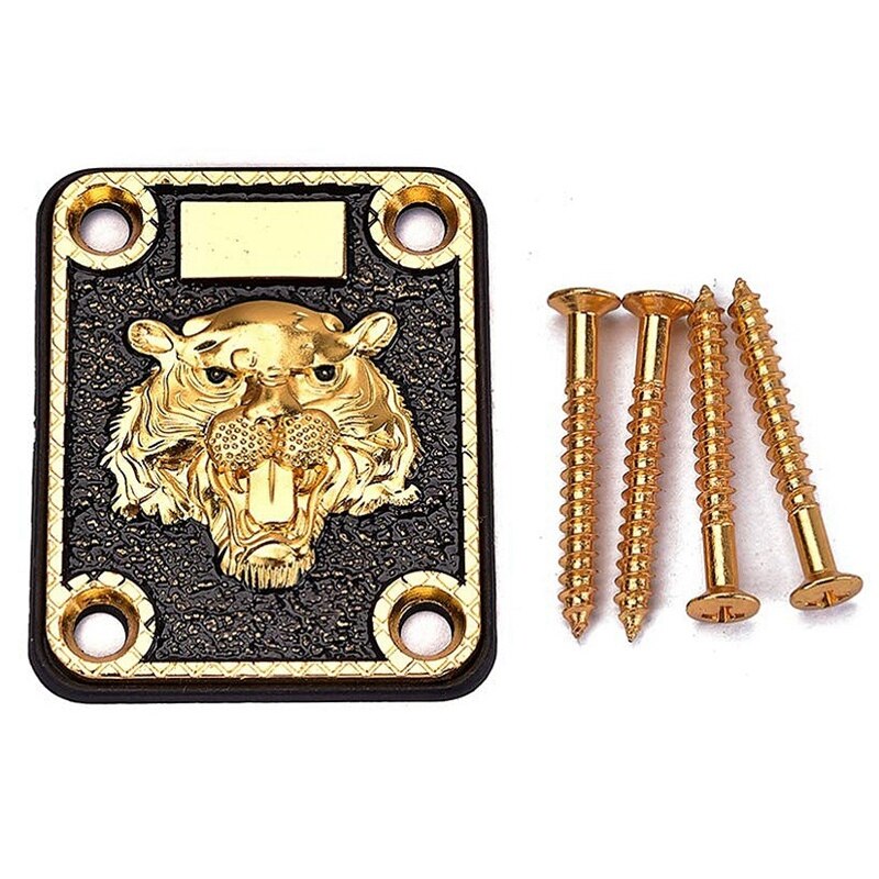 Gitara metalowa szyjka ze stopu cynku głowa tygrysa gitara szyja wzmacniająca płyta z 4 śrubami robić gitar elektrycznych Strat Tele