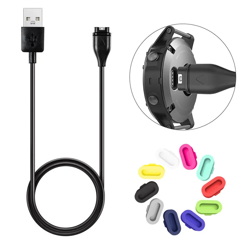 USB Oplaadkabel Power Kabel Oplader Voor Garmin Fenix 7 7 S x 6 S 6X 5 5 S 5X Forerunner 245 Venu Vivoactive 3 4 S Plug Cover Case