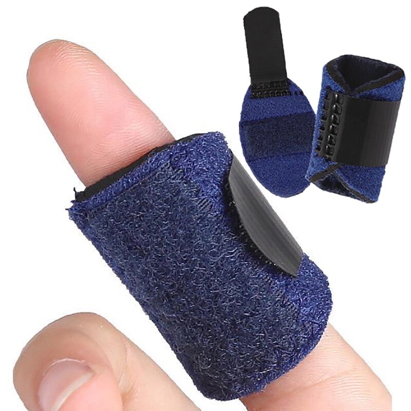 1 stk smertelindrende fingerskinnefrakturbeskyttelsesbøjlekorrektorstøtte med justerbar tapebandage
