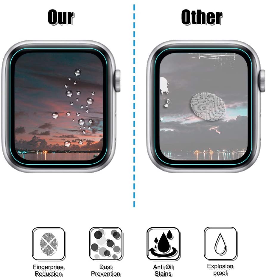 Protecteur d'écran pour Apple Watch 5, Film de couverture complète 11D, 44mm 40mm iWatch série 3 2 1 42mm 38mm, verre, accessoires
