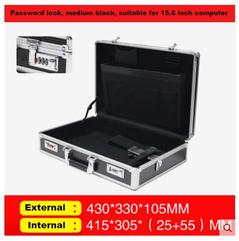 Aluminum alloy tool case portable cipher box Tool safe File box Hardware Equipment Box Multi-function Large size with lock