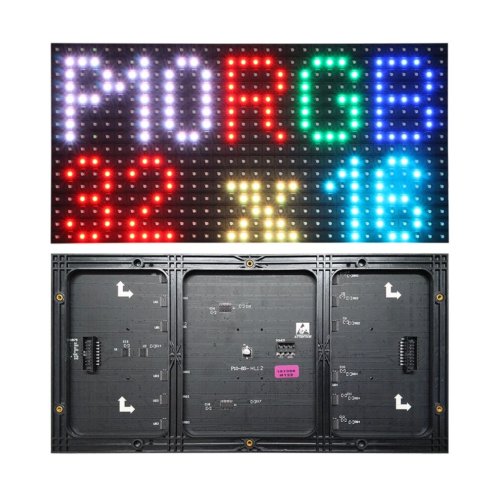 P10 LED Panel, Volle Farbe Display Modul SMD 3IN1 RGB, Indoor LED Matrix 320x160mm,HUB75,1/8Scan