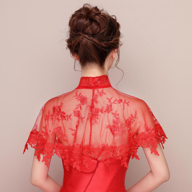 Blumenspitze Bolero Für Damen - Chiffon Mit Juwelenkragen