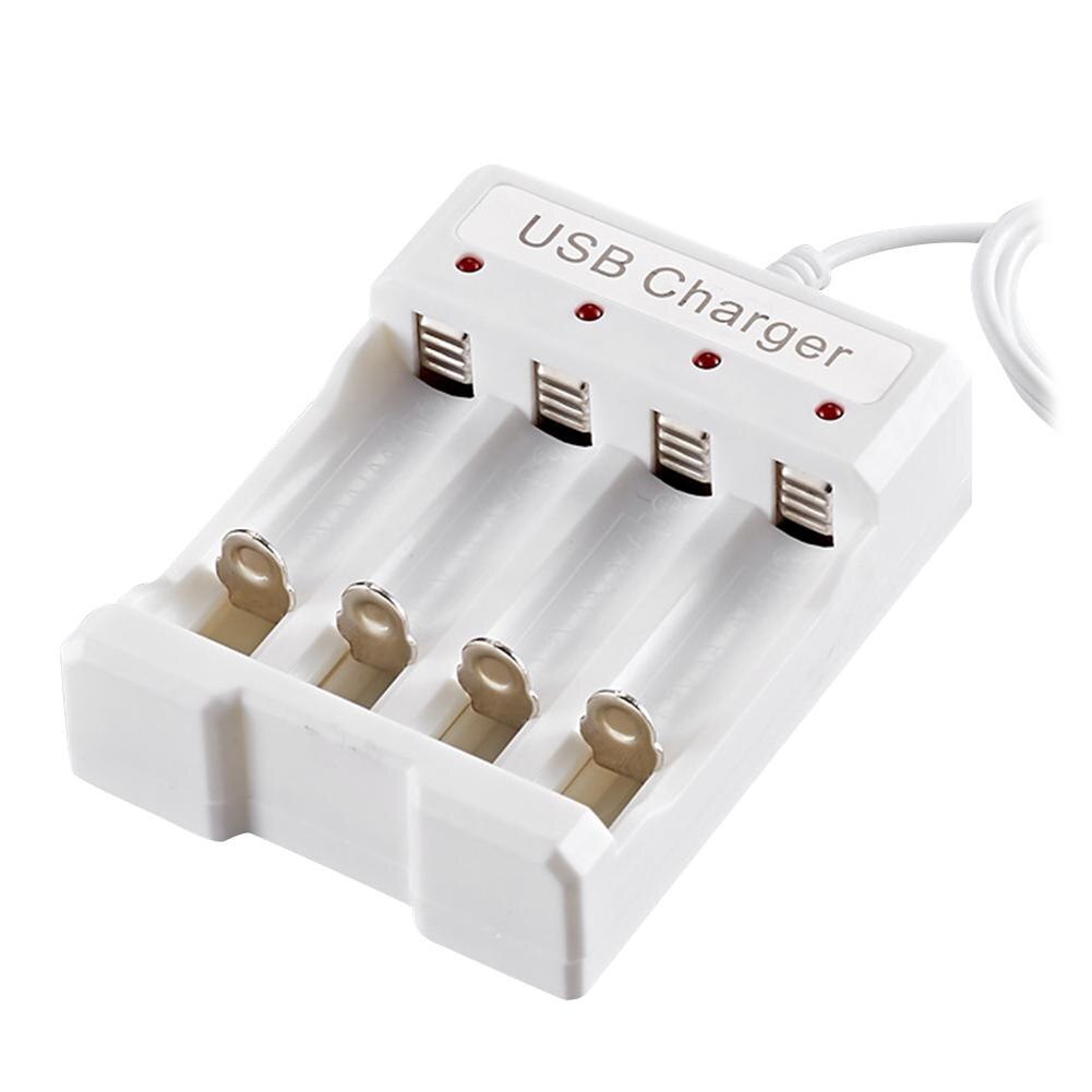 5V 4 Slots Electric Fast Battery Charger Wear Resistance Light Weight Safety AA AAA Rechargeable DC Portable Battery Charger