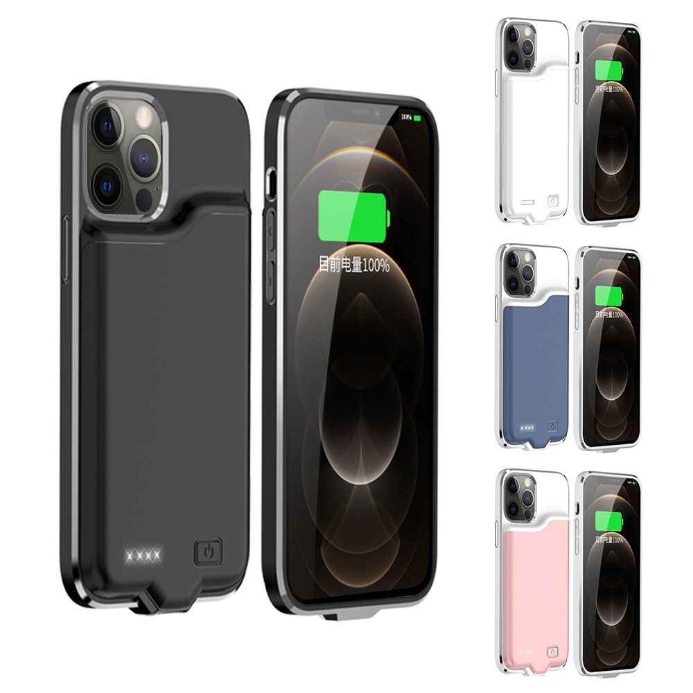 I12 Silm Silikon stoßfest Batterie Ladegerät Fall Für iPhone 12 Pro Max Power Bank Fällen Für iPhone 12 Mini Lade abdeckung Capa