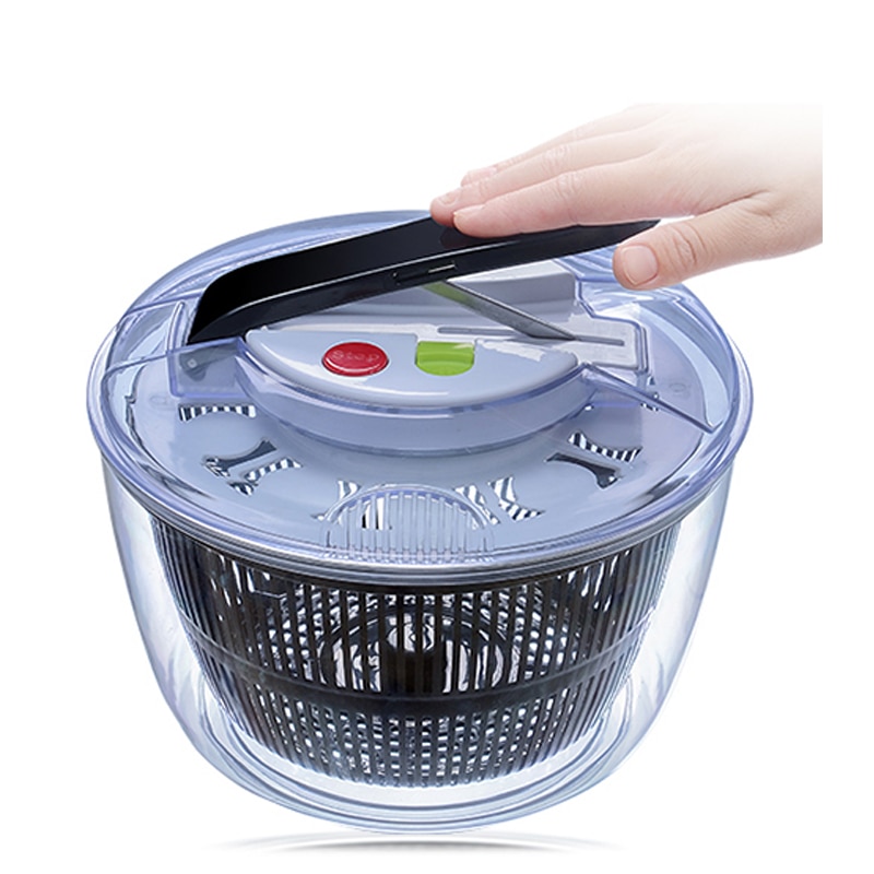 Insalata di verzura centrifuga asciuga domestica di frutta e verdura disidratatore manuale in acciaio inox di frutta discarica artefatto acqua di scarico baske