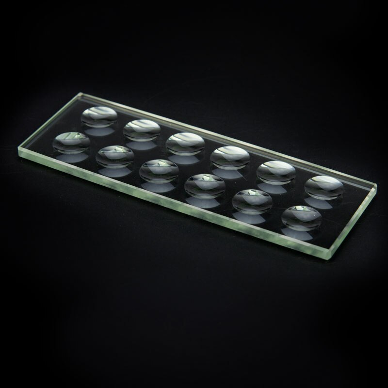 Puits multiples en verre optique de lame de Microscope biologique de cavité Concave circulaire d'épaisseur de 5MM facultatifs