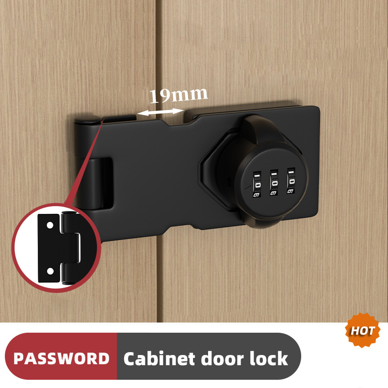 90° combination lock security lock for refrigerator cabinets and drawers sliding door lock for file cabinets bedroom door lock