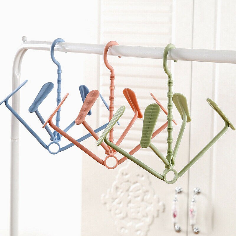 Rejilla de secado para calzado plegable de plástico, colgador para almacenamiento de zapatos, estante plegable para colgar zapatos, soporte de secador para 2 pares de zapatos