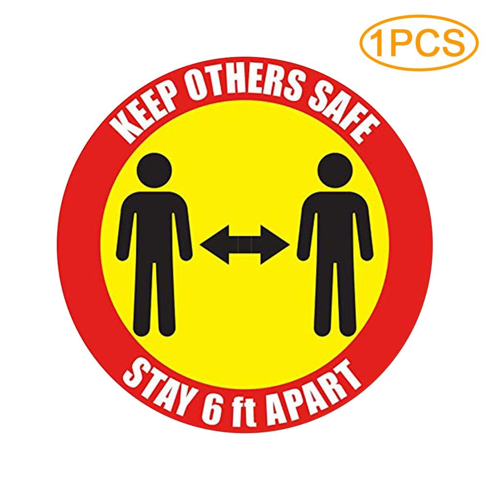 Calcomanías de suelo de separación Social, marcador de señal de suelo de seguridad, cartel de mantener la distancia de 6 pies, antideslizante, grado comercial 11 "redondo: Type A9