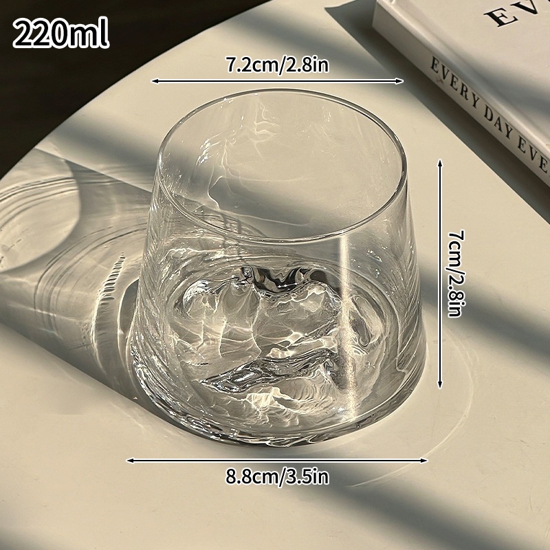 Tazas de café frío, tazas de vidrio estéticas, tazas de café helado, vasos de vidrio, tazas de cóctel, accesorios de escritorio de cocina: Azul