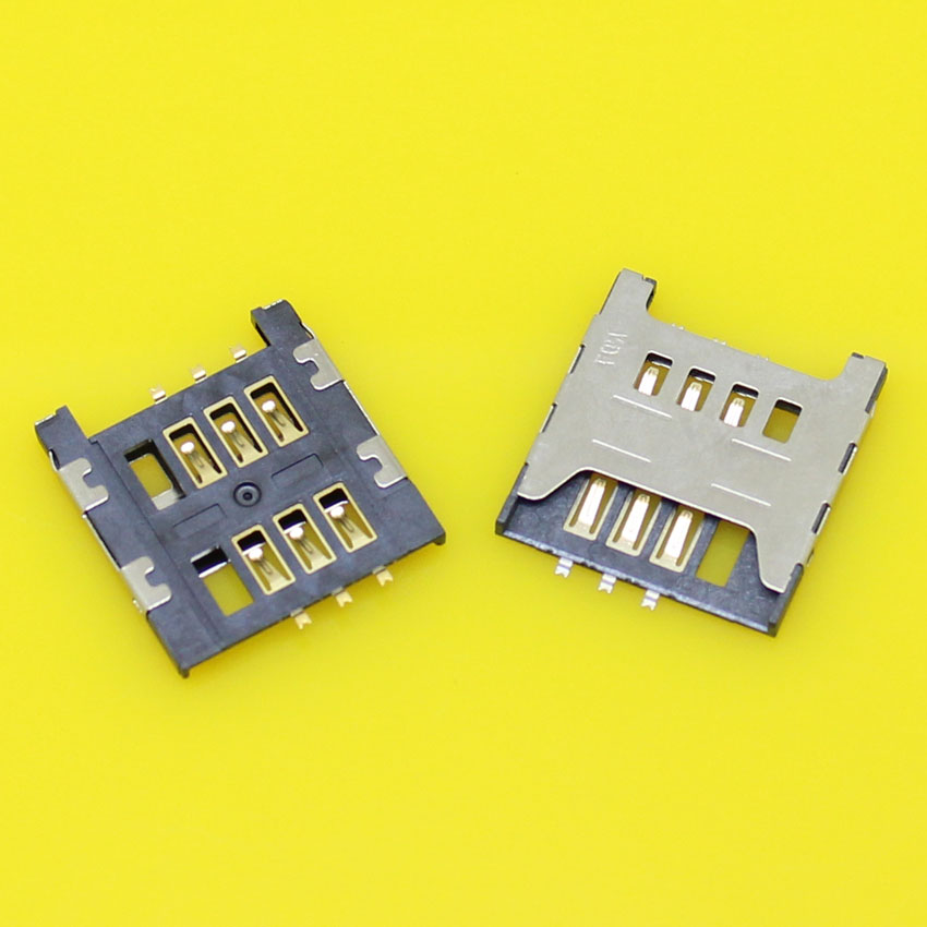 Best Price 2pieces sim card reader holder for Samsung GT E1200M E1200 I519 I939D I939i tray slot socket connector