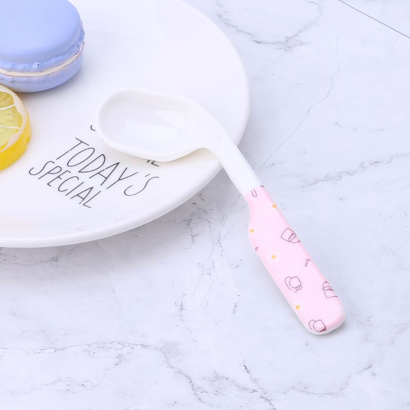 Baby Spoon Feeding Training Kids Infant Toddler Scoop Cutlery Tableware Food Bend Head Curved Utensils Children Learning Supplie