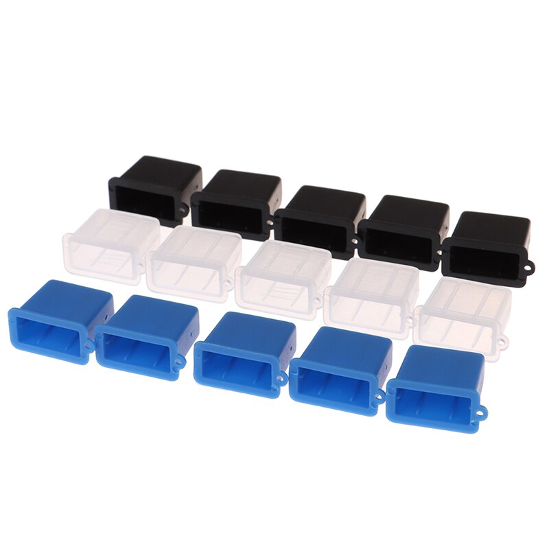 10Pcs Usb Type A Man Anti-Dust Plug Stopper Cap Cover Protector Zwart/Wit/Blauw