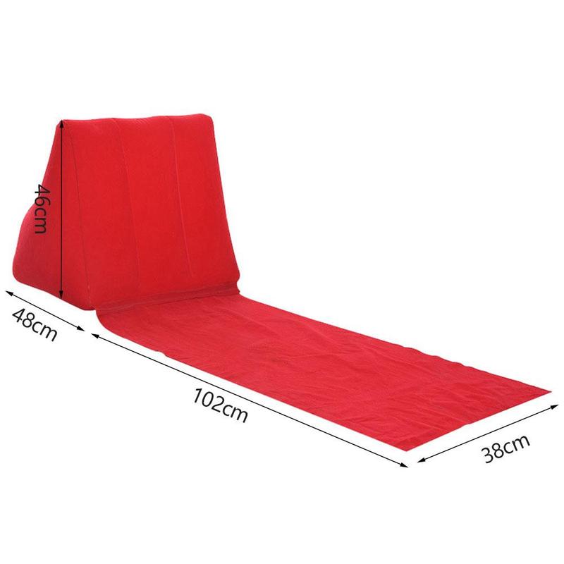 1 Pcs Outdoor Camping Foldable Inflatable Cushion Beach Leisure Cushion Inflatable Triangle Lounger B1I6